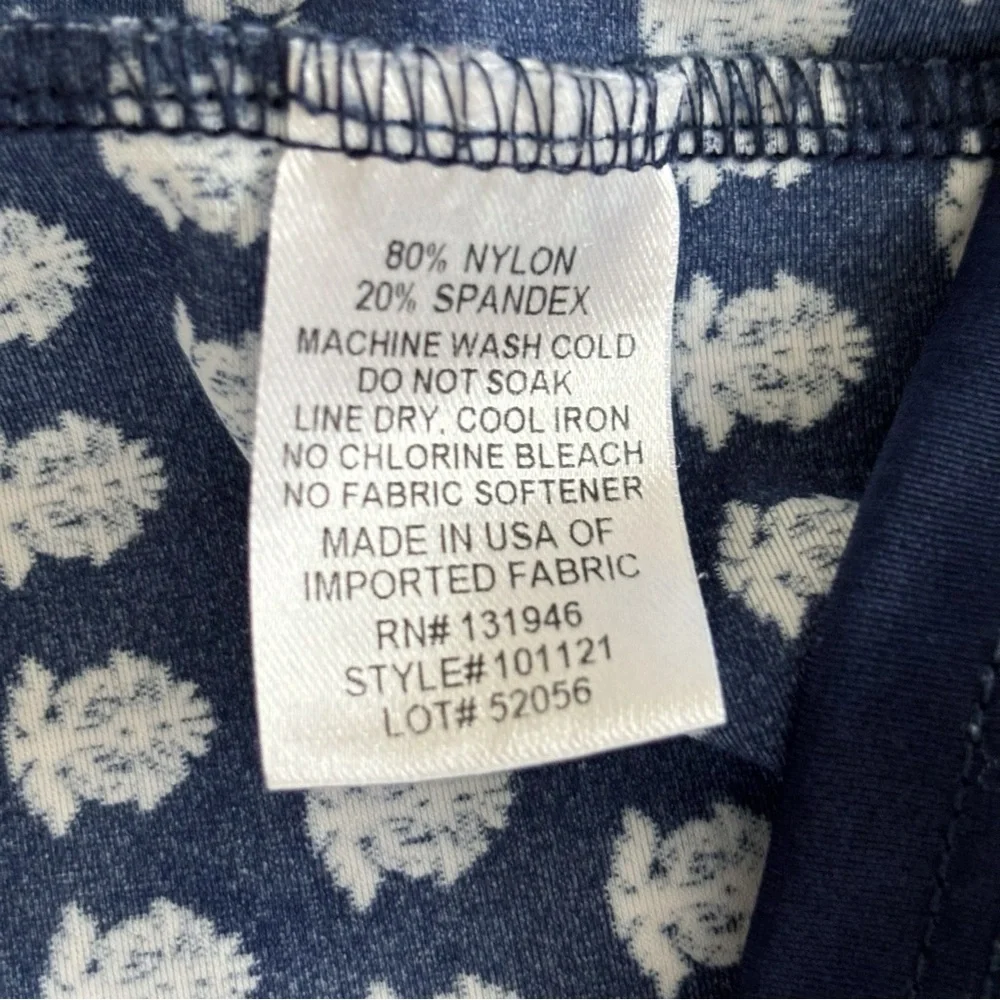 Jude Connally Blue Block Print Shift Dress Small Coastal Preppy